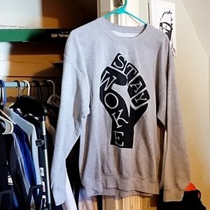 Grey "stay woke" sweatshirt